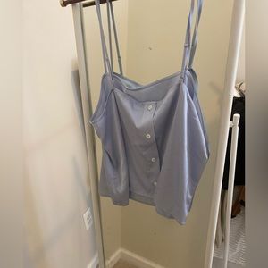 Lulus size large satin cropped tank top